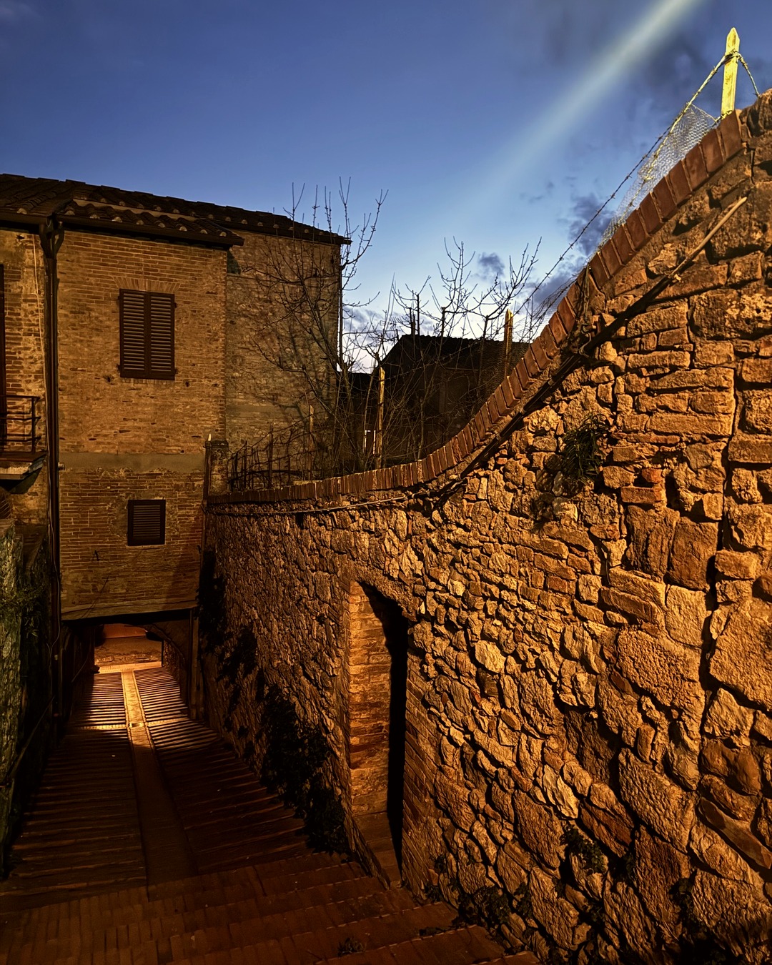 A Tuscan village at dusk