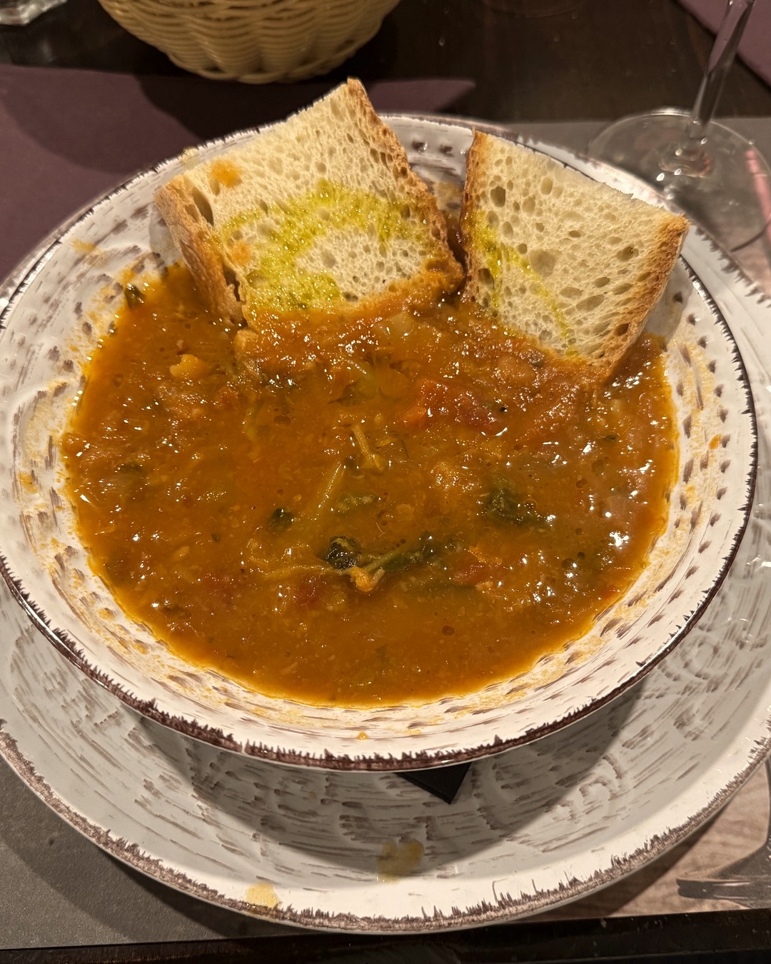 A Tuscan table with ribollita